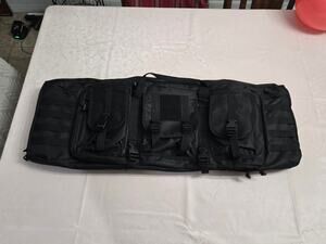 Large Tactical Double Case Soft Bag Backpack MOLLE Black New